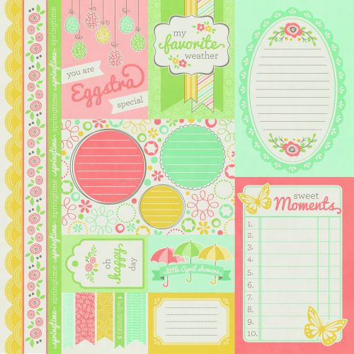 We R Memory Keepers - Simply Spring - Double Sided Patterned Paper - Expressions